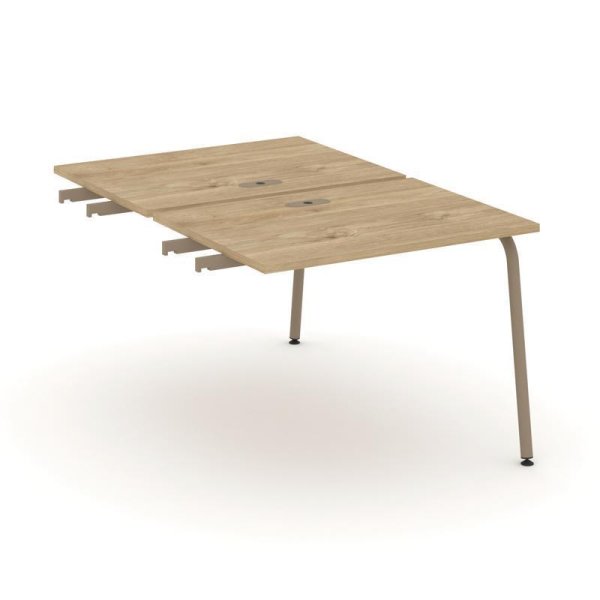Двойной стол приставка к опорным тумбам ES.D.SPR-1-LK (980х1500х750) (Тиквуд Светлый/Металл Латте) Двойной стол приставка к опорным тумбам ES.D.SPR-1-LK (980х1500х750) (Тиквуд Светлый/Металл Латте)