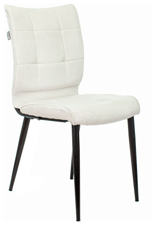 Стул для кухни KF-4_2 комплект 2шт молочный Velvet 20 металл черный на ножках (KF-4/VELV20_2) (Молочный)