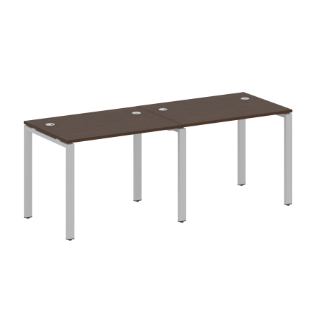 Рабочая станция на 2 раб.места Metal System Style БП.СМ-2.1 2000x720x750 (Венге Цаво/Серый металл)