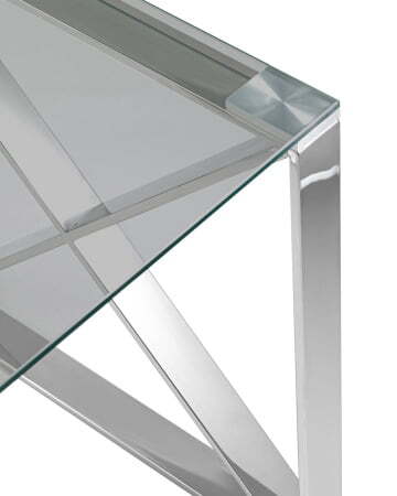 Журнальный стол 55*55 КРОСС серебро (Журнальный стол Кросс серебристый)