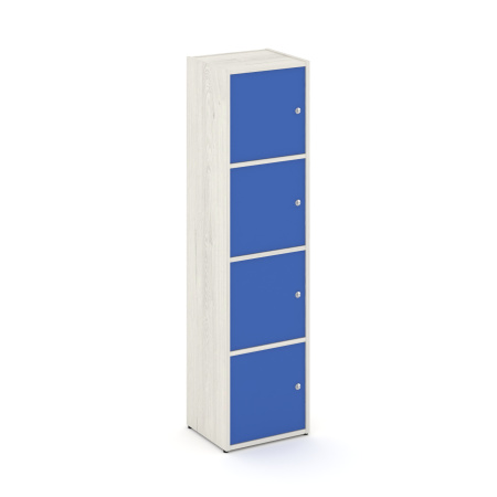 Стеллаж Locker Plus LK.K-004 408x350x1593 (Дуб Наварра | Синий)