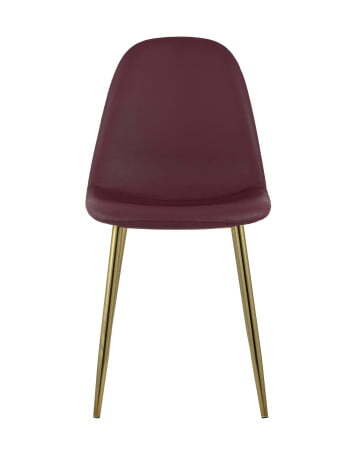 Стул Валенсия экокожа красная золотые ножки (Стул Валенсия красный)