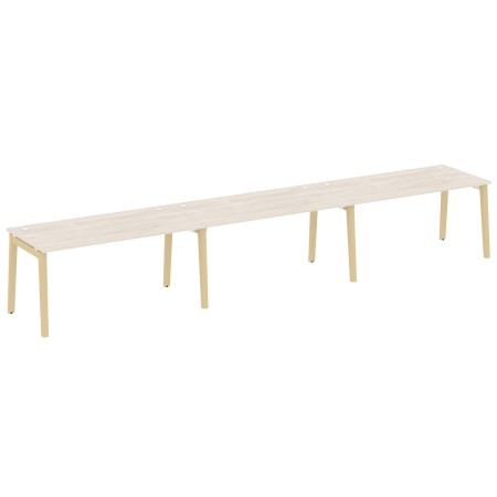 Рабочая станция на деревянных опорах Onix Wood OW.RS-3.4.8 4740x800x750 (Дуб Аризона/Дуб Светлый)