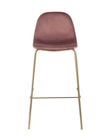 Стул барный Валенсия велюр пыльно-розовый золотые ножки (Стул барный Валенсия пыльно розовый)