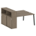 Рабочая станция с шкафом-купе на А-образном м/к Metal System Style БА.РС-СШК-2.3 Т 1810x1475x1098 (Дуб наварра/Серый металл)