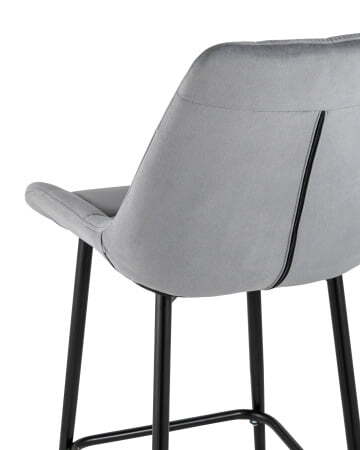 Стул полубарный Флекс велюр серый (Стул полубарный Флекс серый)