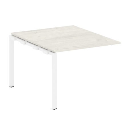 Проходной наборный элемент переговорного стола Metal System Style БП.ППРГ-1 1000x1235x750 (Дуб Наварра/Белый металл)