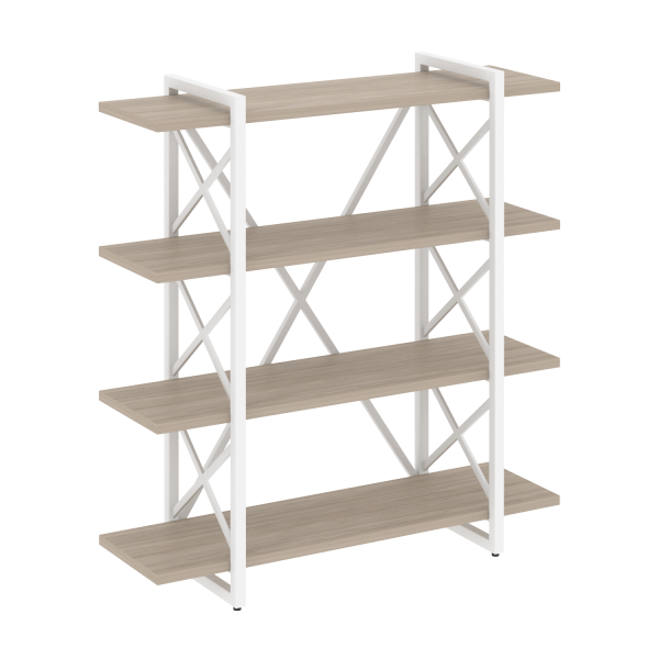 Стеллаж на регулируемых опорах-4 полки VR.L-MST.O-4.8V 1200x400x1280 (Дуб Аттик/Белый металл) Стеллаж на регулируемых опорах-4 полки VR.L-MST.O-4.8V 1200x400x1280 (Дуб Аттик/Белый металл)