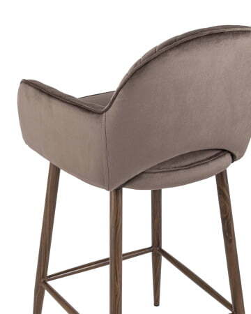 Стул полубарный Венера диамант велюр коричневый (Стул полубарный Венера диамант коричневый)