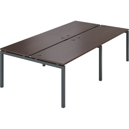 Стол на металлокаркасе для заседаний Арго-М АМП-280 2800x1236x760 (Дуб венге/Антрацит)