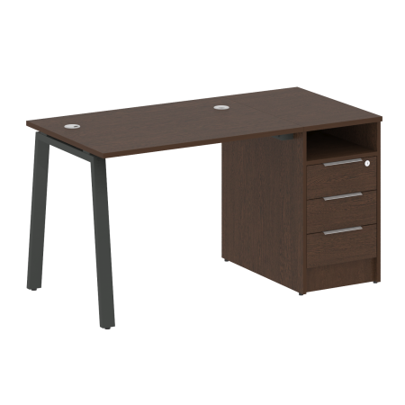Рабочая станция Metal System Style БА.РС-СТП-1.1 1412x720x750 (Венге Цаво/Антрацит металл)