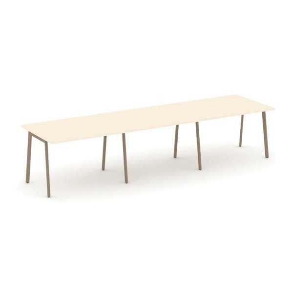 Стол переговорный ES.PRG-3.2-P (3540х980х750) (Сатин/Металл Латте) Стол переговорный ES.PRG-3.2-P (3540х980х750) (Сатин/Металл Латте)
