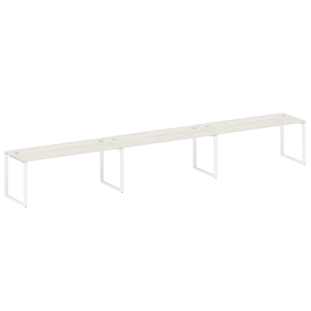 Рабочая станция Metal System Style БО.СМ-3.5 5400x720x750 (Дуб Наварра/Белый металл)