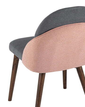 Стул HELGA темно-серый/коралловый 2 шт, (Стул HELGA темно-серый)