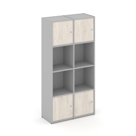 Стеллаж Locker Plus LK.K-005 798x350x1593 (Серый | Денвер Светлый)