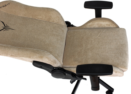 Кресло игровое Knight N1 Fabric бежевый Light-21 с подголов. крестов. металл (Бежевый)