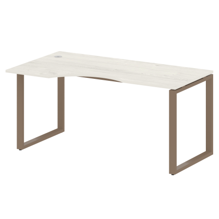 Стол криволинейный левый Metal System Style БО.СА-1 Л 1600x900x750 (Дуб Наварра/Мокко металл)
