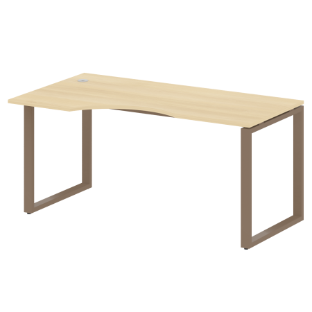 Стол криволинейный левый Metal System Style БО.СА-1 Л 1600x900x750 (Акация/Мокко металл)