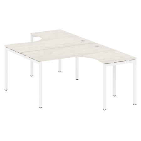 Рабочая станция криволинейная Metal System Style БП.РАС-СА-2.3 1400x2435x750 (Акация/Антрацит металл)