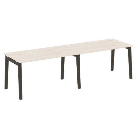 Рабочая станция на деревянных опорах Onix Wood OW.RS-2.3.8 2760x800x750 (Денвер Светлый/Дуб Темный)