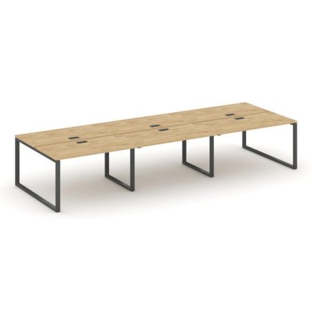 Рабочая станция 2-х сторонняя SN-6O.DRS-082 (3540х1632х750) (Тиквуд Светлый/Металл Антрацит)
