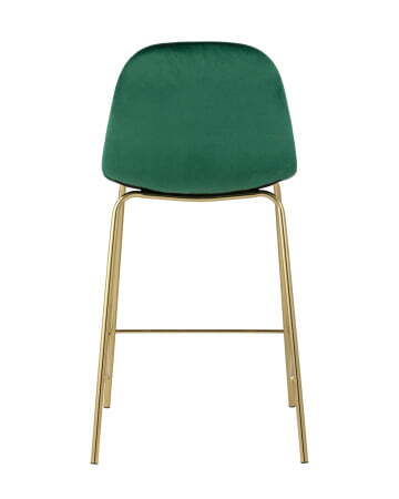 Стул полубарный Валенсия велюр зеленый золотые ножки (Стул полубарный Валенсия зеленый)
