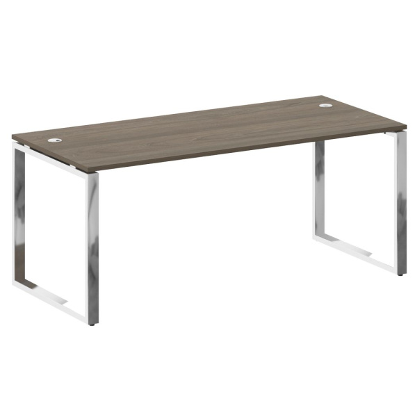 Стол рабочий руководителя на О-обр. м/к 1800x800x750 (Вяз Благородный/Нерж. Сталь)