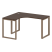 Стол криволинейный левый Metal System Style БО.СА-3 Л 1400x1200x750 (Дуб Наварра/Серый металл)