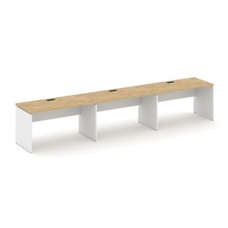 Рабочая станция 1 сторонняя SN-D.ORS-032 (3540х600х750) (Тиквуд Светлый/Белый)