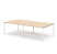 TOUR LIGHT Бенч-система 4 рабочих места 280x143 (Белый/Белый металл)