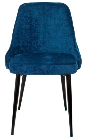 Стул для кухни KF-5_2 комплект 2шт темно-синий Velvet 29 металл черный на ножках (KF-5/VELV29_2) (Темно-синий)