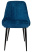 Стул для кухни KF-5_2 комплект 2шт темно-синий Velvet 29 металл черный на ножках (KF-5/VELV29_2) (Темно-синий)