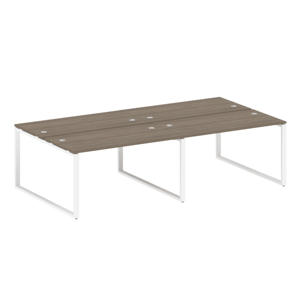 Рабочая станция Metal System Style БО.СМ-4.3 2800x1475x750 (Вяз/Белый металл) Рабочая станция Metal System Style БО.СМ-4.3 2800x1475x750 (Вяз/Белый металл)
