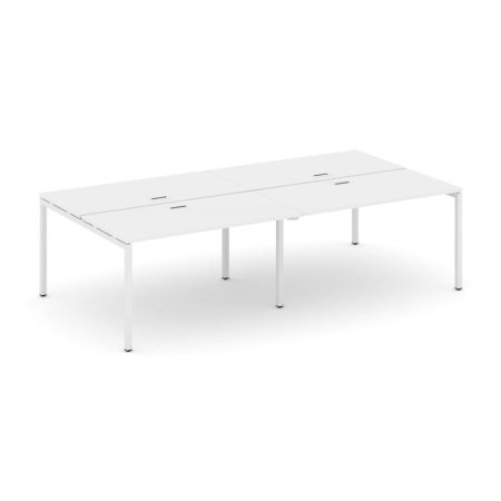 Рабочая станция 2-х сторонняя SN-4P.DRS-034 (3160х1232х750) (Белый/Металл Белый)
