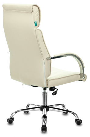 Кресло руководителя T-8010N слоновая кость OR-10 эко.кожа крестов. металл хром (Слоновая кость)