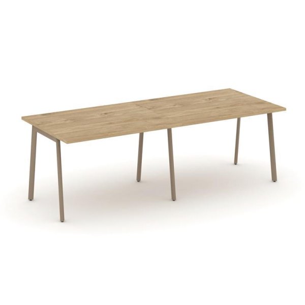 Стол переговорный ES.PRG-2.2-P (2360х980х750) (Тиквуд Светлый/Металл Латте) Стол переговорный ES.PRG-2.2-P (2360х980х750) (Тиквуд Светлый/Металл Латте)