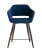 Стул полубарный Саймон велюр тёмно-синий (Стул полубарный Саймон темно-синий)