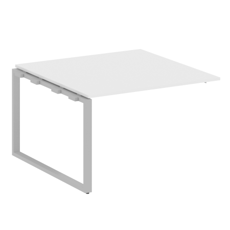 Проходной наборный элемент переговорного стола Metal System Style БО.ППРГ-2 1200x1235x750 (Белый/Серый металл)