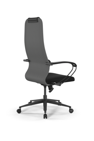 Кресло для руководителя Метта Sit 8 B1-10K - UMF(X1) /Uh02/Wh00/K1bL(M09.B11.G19.W02) (Светло-серый | Черный)