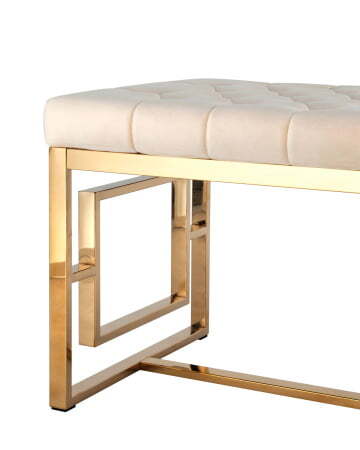 Банкетка-скамейка БРУКЛИН велюр бежевый сталь золото (Банкетка Бруклин бежевый) Банкетка-скамейка БРУКЛИН велюр бежевый сталь золото (Банкетка Бруклин бежевый)
