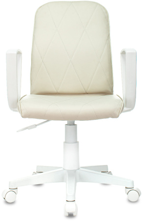 Кресло CH-W327 слоновая кость OR-10 эко.кожа крестов. пластик пластик белый (Слоновая кость)