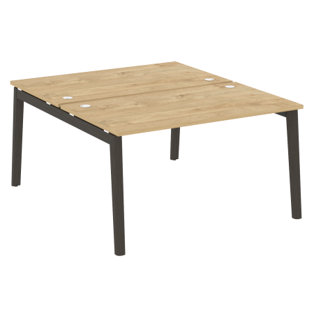 Рабочая станция на деревянных опорах Onix Wood OW.D.RS-2.3.8 1380x1635x750 (Тиквуд Светлый/Дуб Темный)