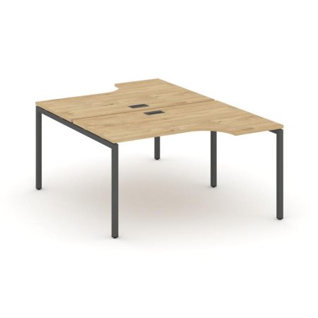 Рабочая станция эргономичная SN-4P.DRPA-001 (1380х1232/1992х750) (Тиквуд Светлый/Металл Антрацит)