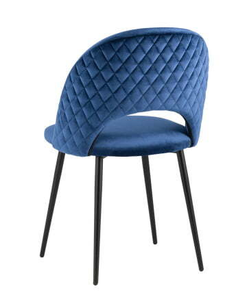 Стул Меган велюр с ромбами синий (Стул Меган синий)