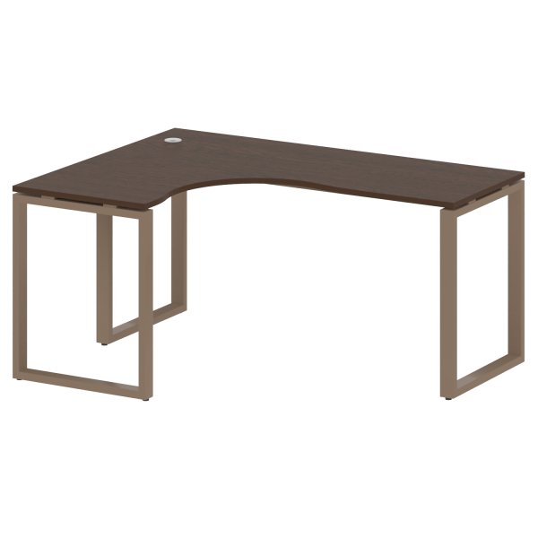 Стол криволинейный левый Metal System Style БО.СА-4 Л 1600x1200x750 (Венге Цаво/Мокко металл)