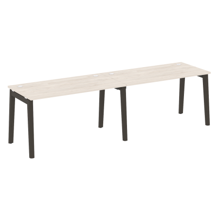Рабочая станция на деревянных опорах Onix Wood OW.RS-2.3.7 2760x720x750 (Денвер Светлый/Дуб Темный)