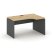 Стол рабочий эргономичный SN-D.SPA-002(R) (1580х600/980х750) (Тиквуд Светлый/Белый) Стол рабочий эргономичный SN-D.SPA-002(R) (1580х600/980х750) (Тиквуд Светлый/Белый)