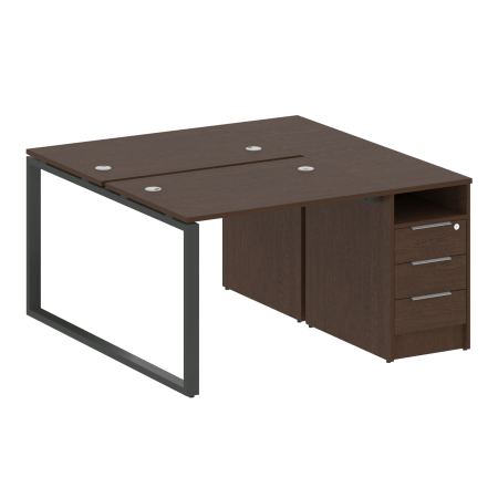 Рабочая станция Metal System Style БО.РС-СТП-2.1 1412x1475x750 (Венге Цаво/Антрацит металл)
