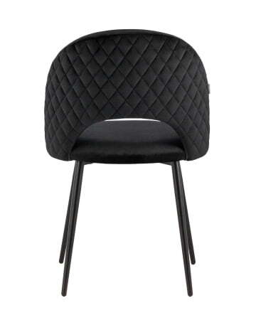 Стул Меган велюр с ромбами черный (Стул Меган черный) Стул Меган велюр с ромбами черный (Стул Меган черный)