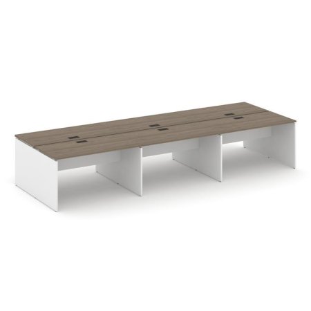 Рабочая станция 2-х сторонняя SN-D.DRS-082 (3540х1632х750) (Вяз Благородный/Белый)